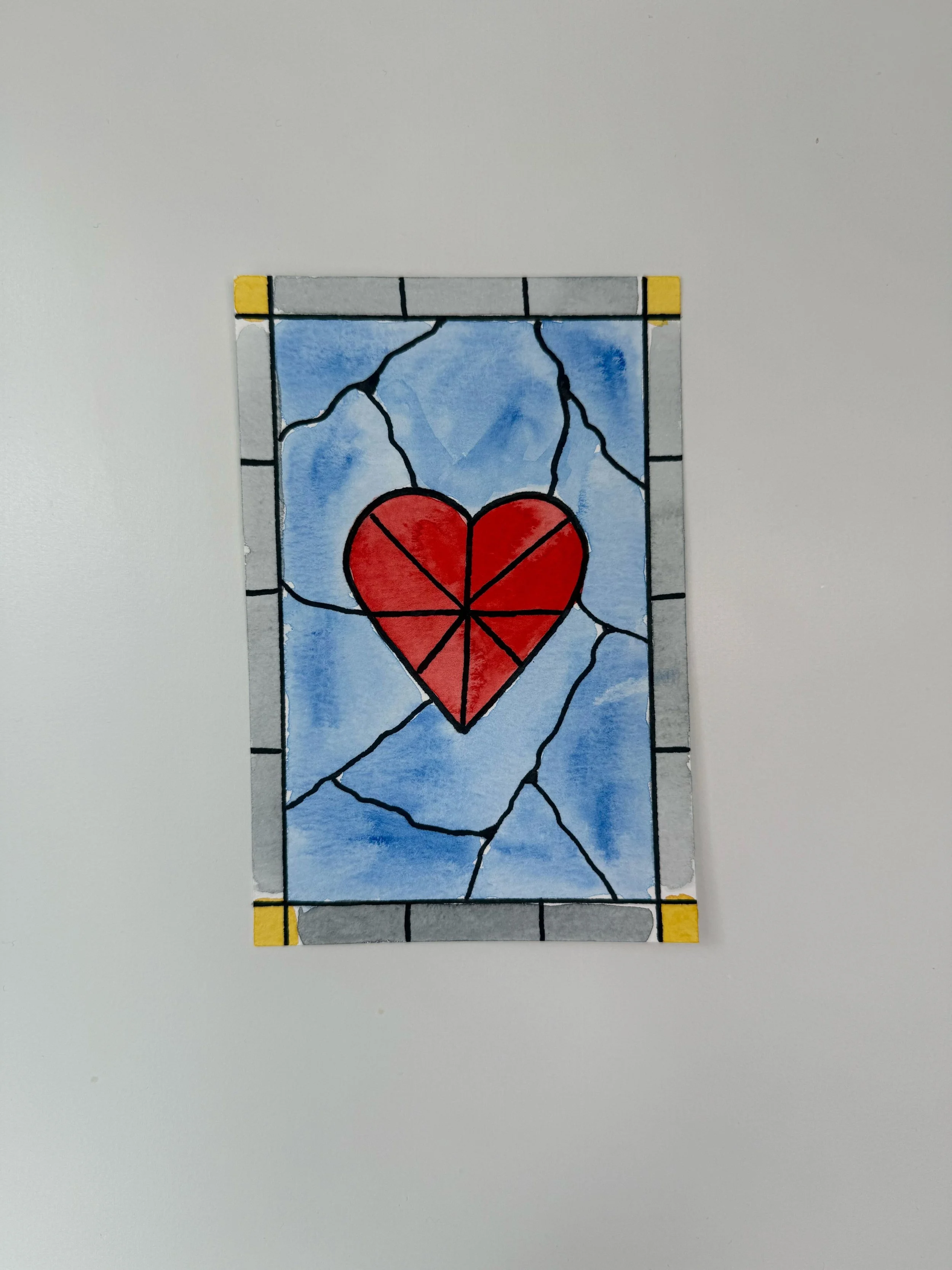 Heart Watercolor Print #2 (5x7)