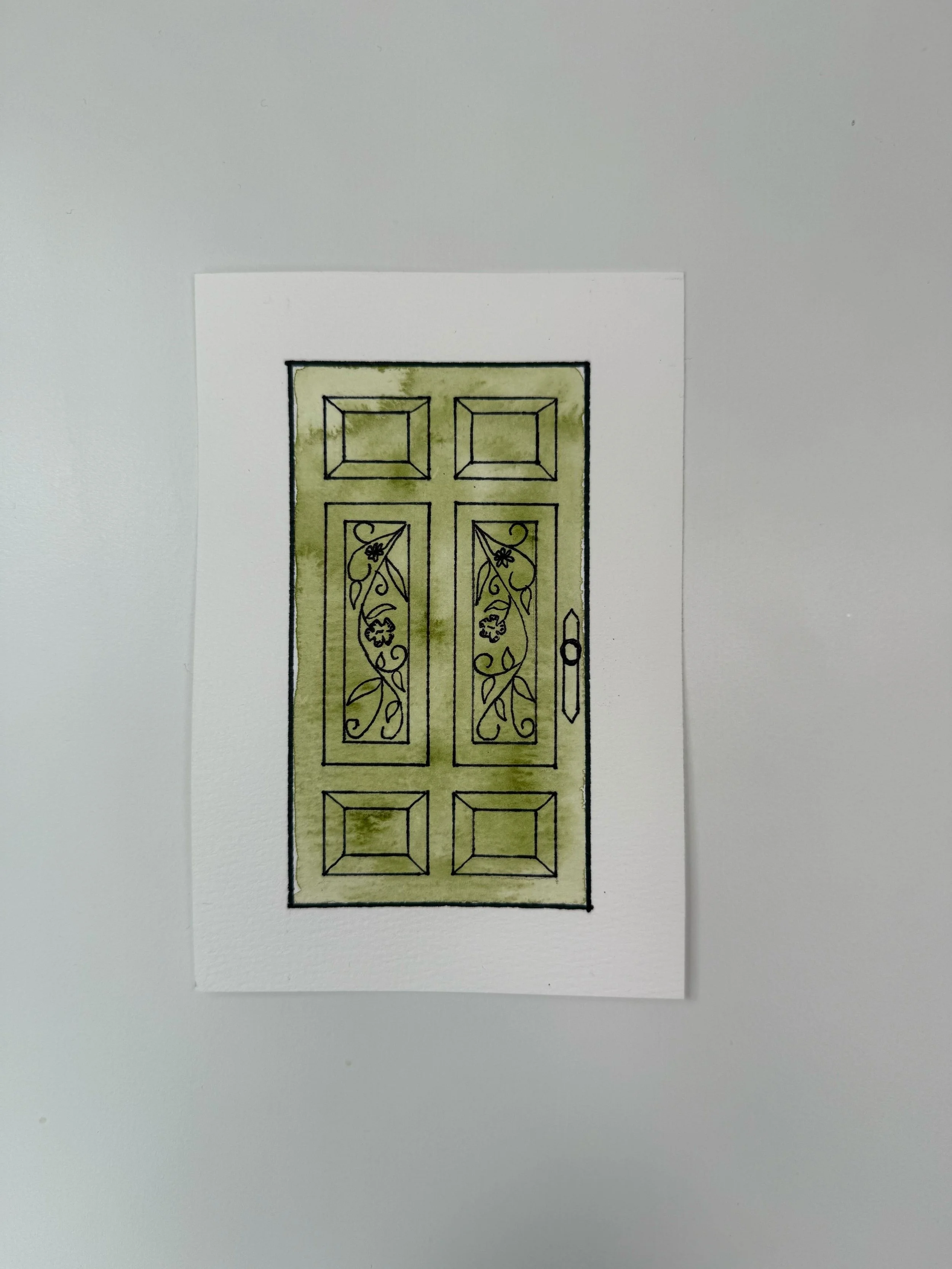 Green Door Print (5x7)