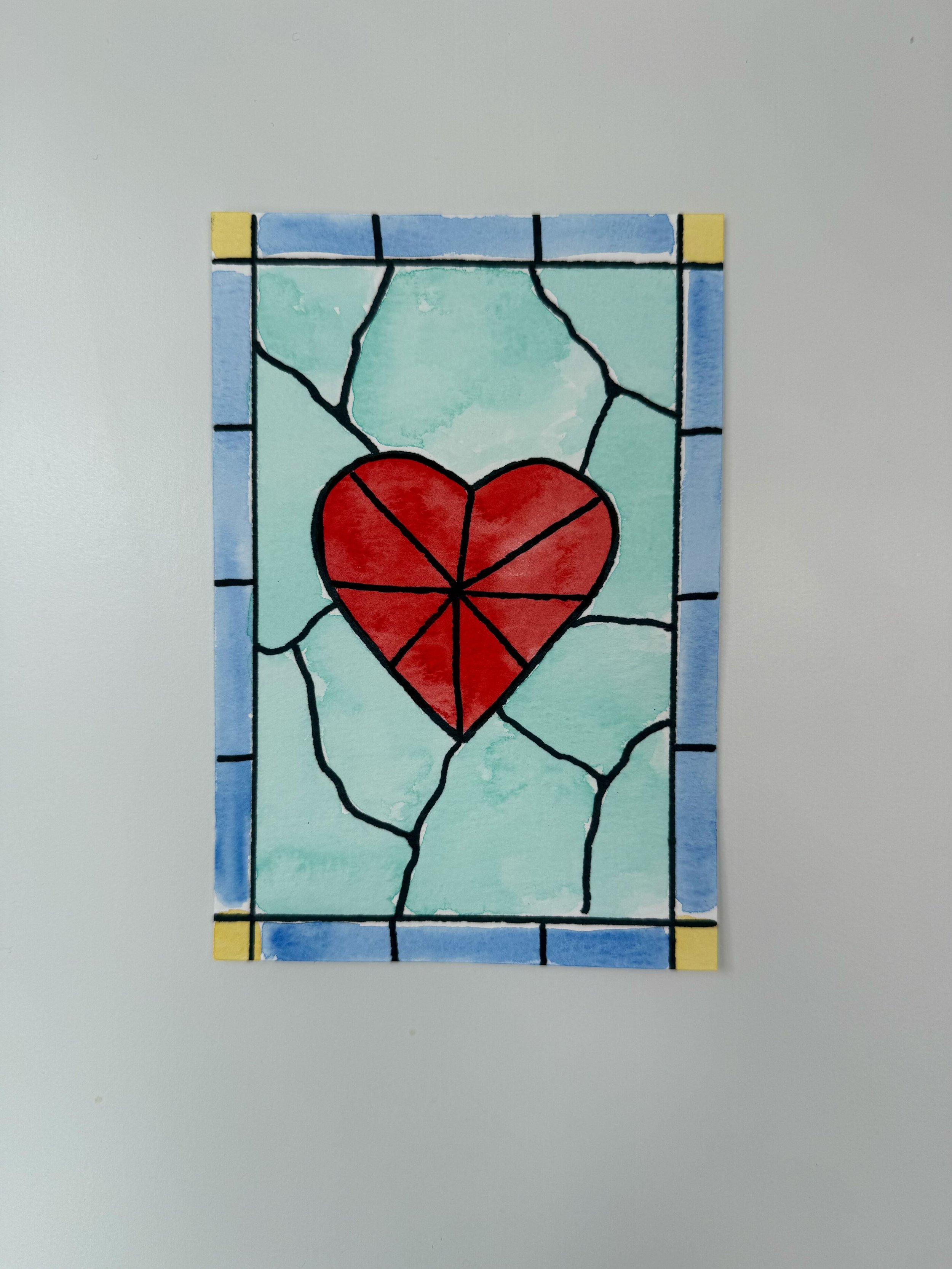 Heart Watercolor Print #1 (5x7)