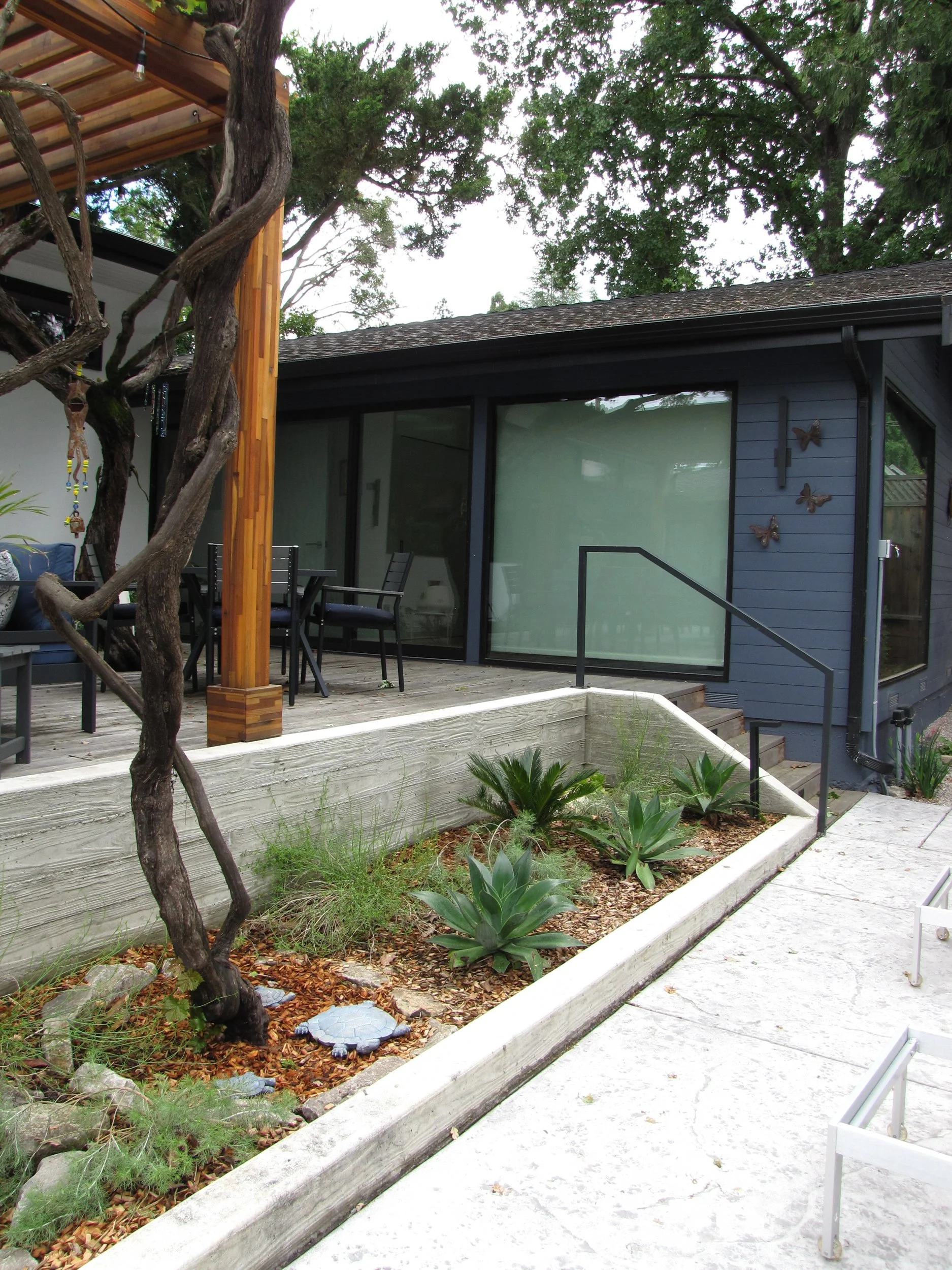 Residential garden design california native plants ecological landscape waterwise east bay danville firewise pergola patio succulents