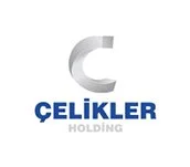 Çelikler Holding logo with a gray stylized 'C' and blue text