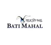 Logo of Bati Mahal restaurant with a detailed illustration of an elephant and mountain in the background.