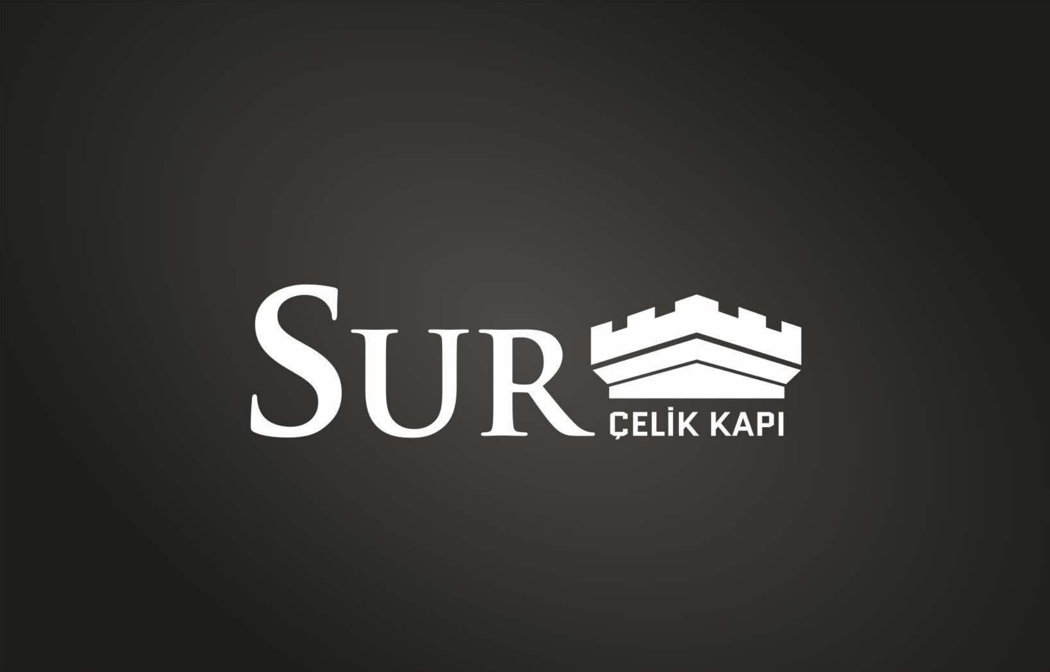 Logo with the word 'SUR' in large font, a graphic of a stylized metal gate or castle top, and the words 'ÇELİK KAPI' below.