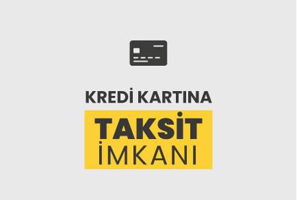 Credit card icon with text 'KREDİ KARTINA TAKSİT İMKANI'