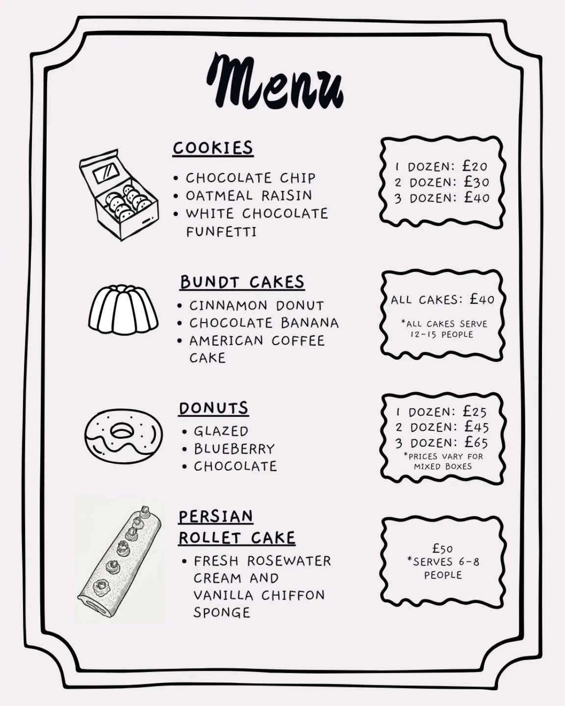 Updated menu!

#microbakery #smallbakery #londonbaker #bakerinlondon #londoncookies