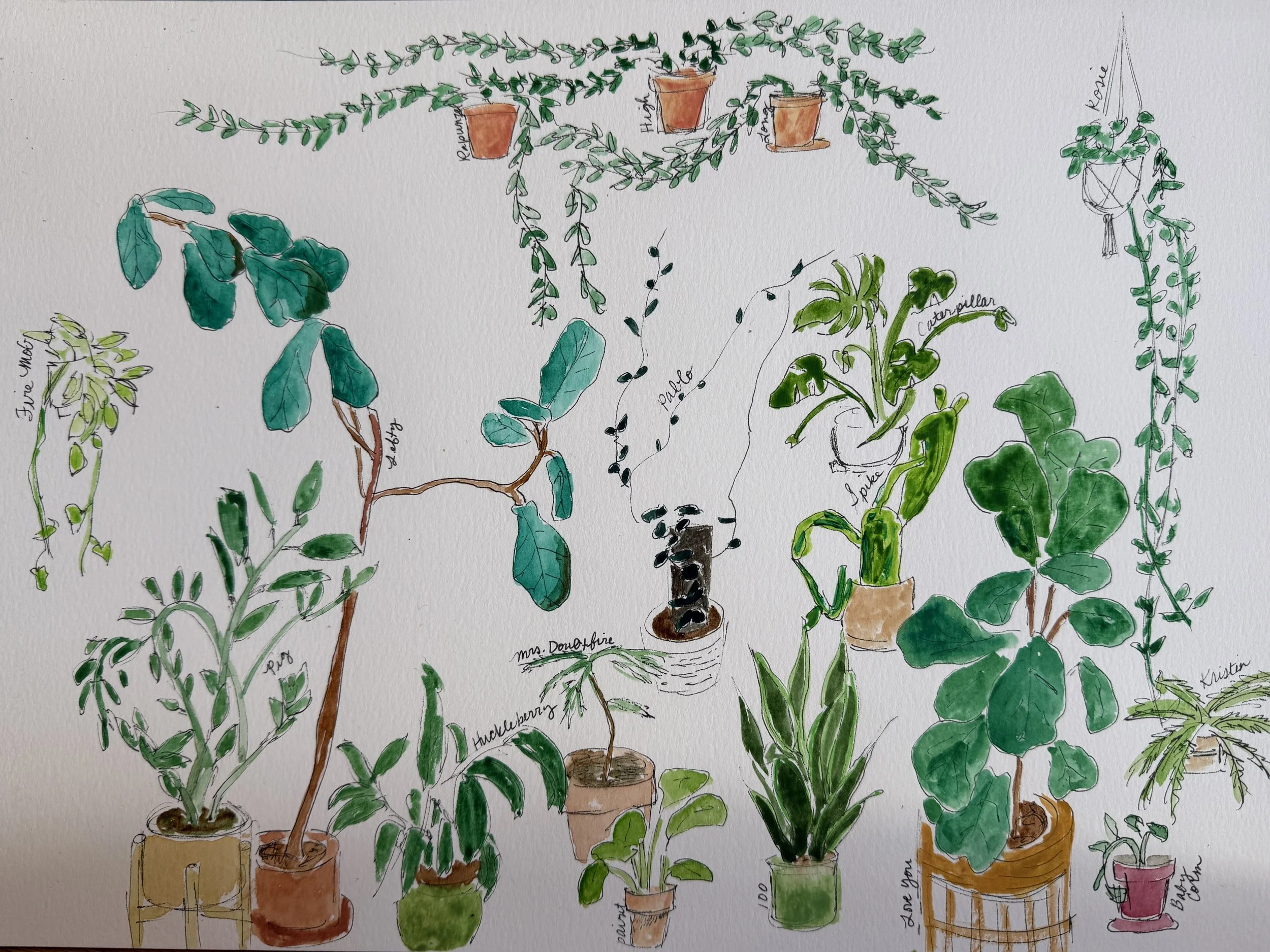 Pen & Pigment Sticks on Paper, 2026