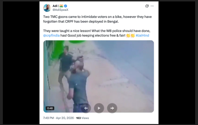 ‘तृणमूल के गुंडों’ पर सीआरपीएफ की कार्रवाई? बांग्लादेश का पुराना वीडियो गलत दावे के साथ वायरल