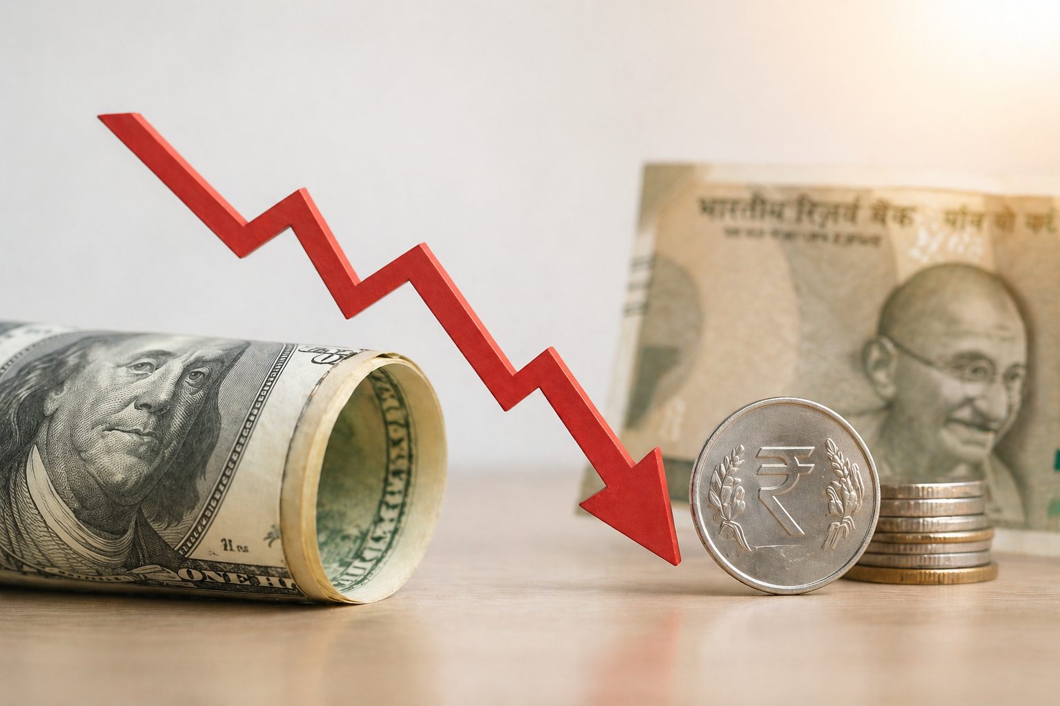 अमेरिकी डॉलर के मुकाबले रुपया 95.34 के सर्वकालिक निचले स्तर पर पहुंचा