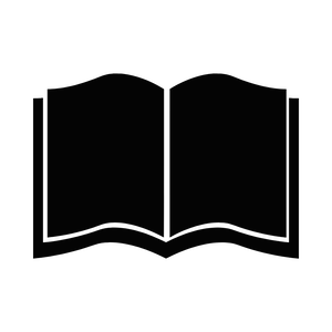 Icon of an open book.