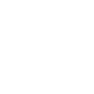 Silhouette of an apple with a leaf on top.