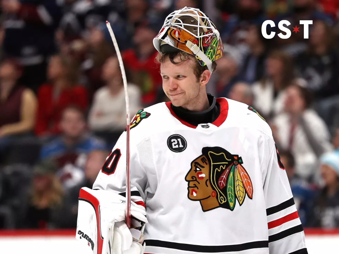 Collin Delia hasn’t played in the NHL since spring of 2019, but he’s the odds-on favorite to be the Blackhawks’ starting goalie this coming season.  |  Matthew Stockman/Getty Images