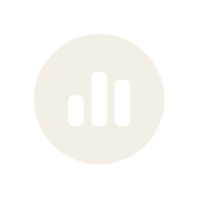 bar graph circle icon