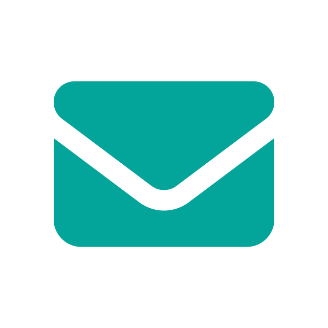 teal mail icon