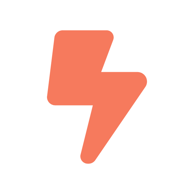 Lightning bolt icon representing speed and momentum