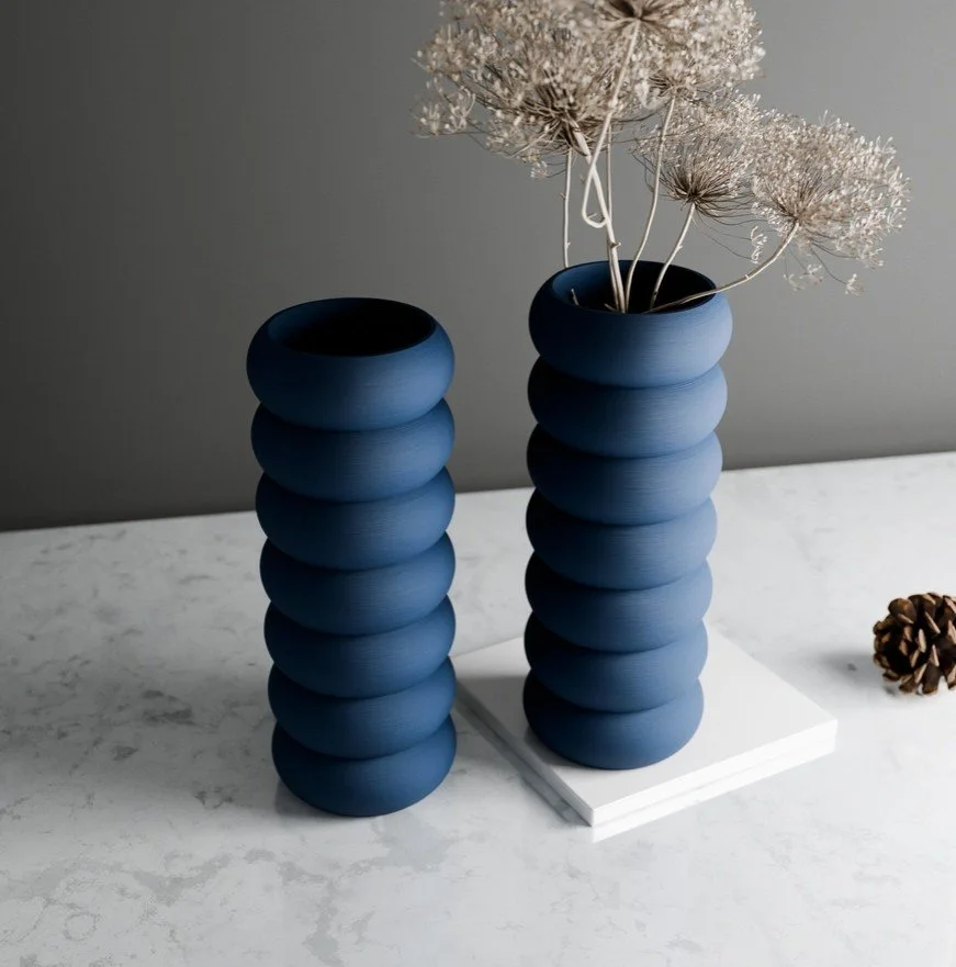 Faire - Stacked Vase Blue.jpg