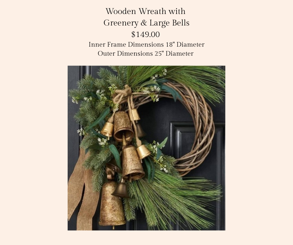 Wood Wreath with Greenery and Large Bells R.png