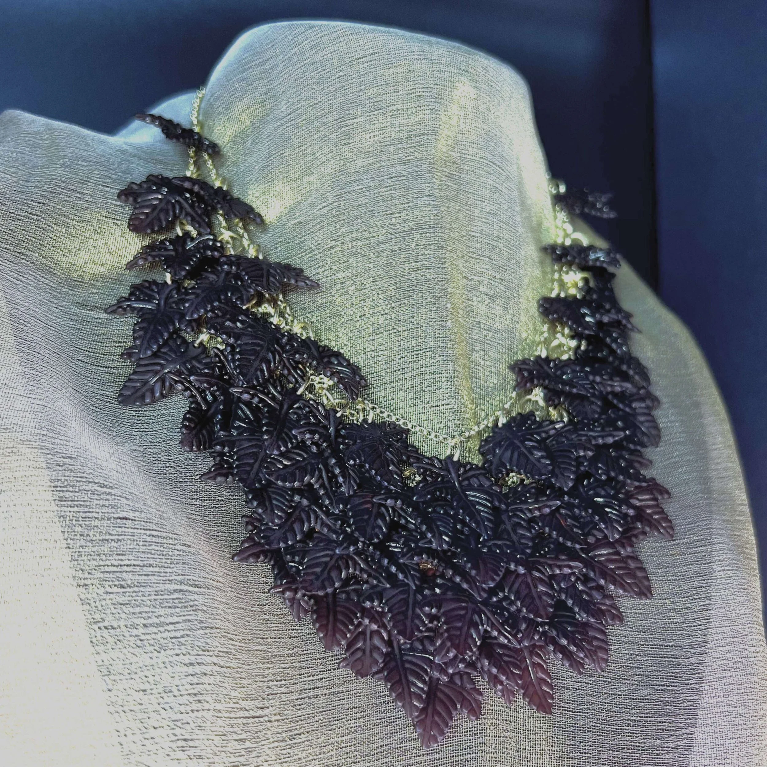 Windy Days Acrylic Leaf Choker