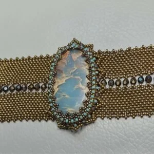 Ocean View Seed Beaded Choker
