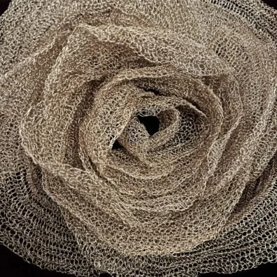 Rose in Bloom Crocheted Wire