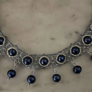 New Moon Seed Beaded Choker