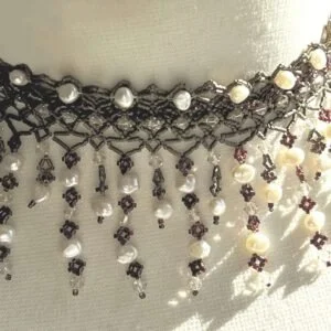Raining Pearls Seed Beaded Choker