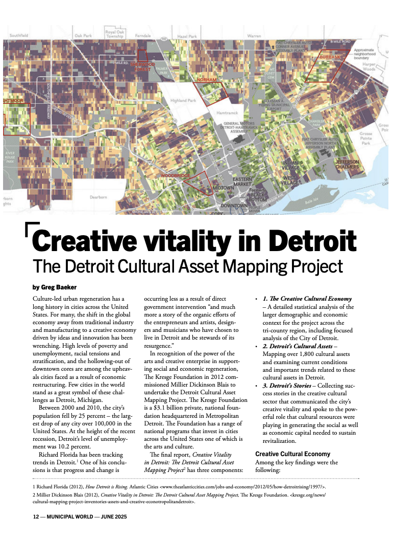 Map of Detroit highlighting neighborhoods like Sherwood Forest, Norham, Burbank, Jefferson Chalmers, Woodbridge, and Midtown.