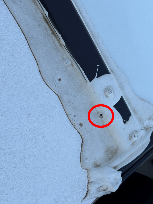 Pinholes developing in RV roof sealant