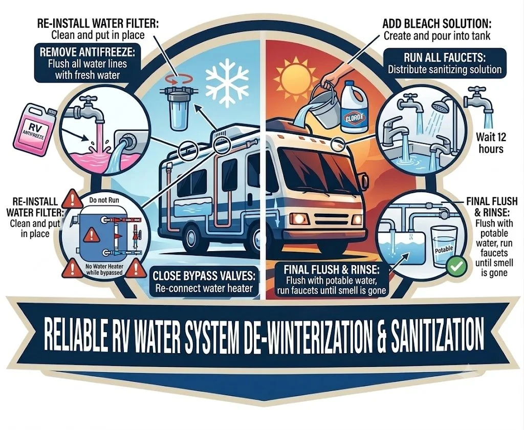 RV water system de-winterization icon