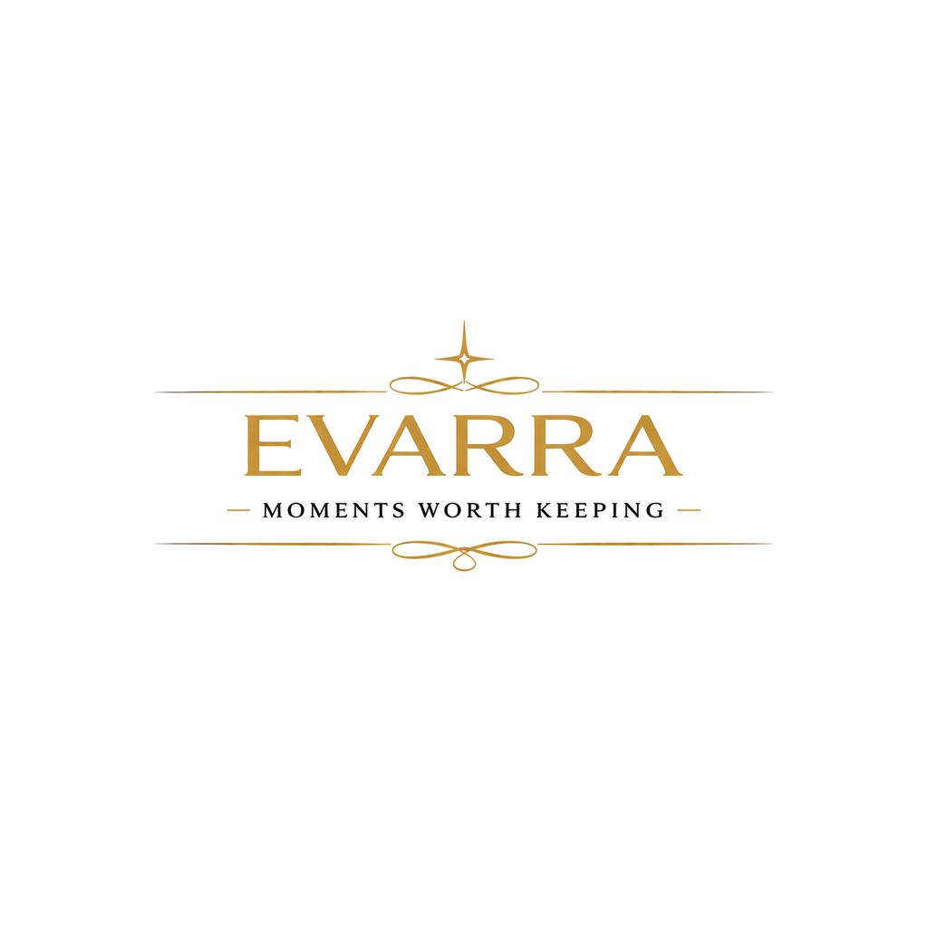 Hollywood sign with the words 'EVARRA' and the tagline 'Moments Worth Keeping' in yellow and black