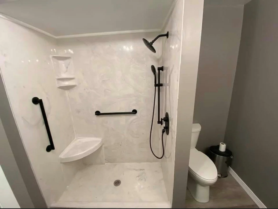Handicap Full Bathroom Shower Remodel -- Mason, OH
