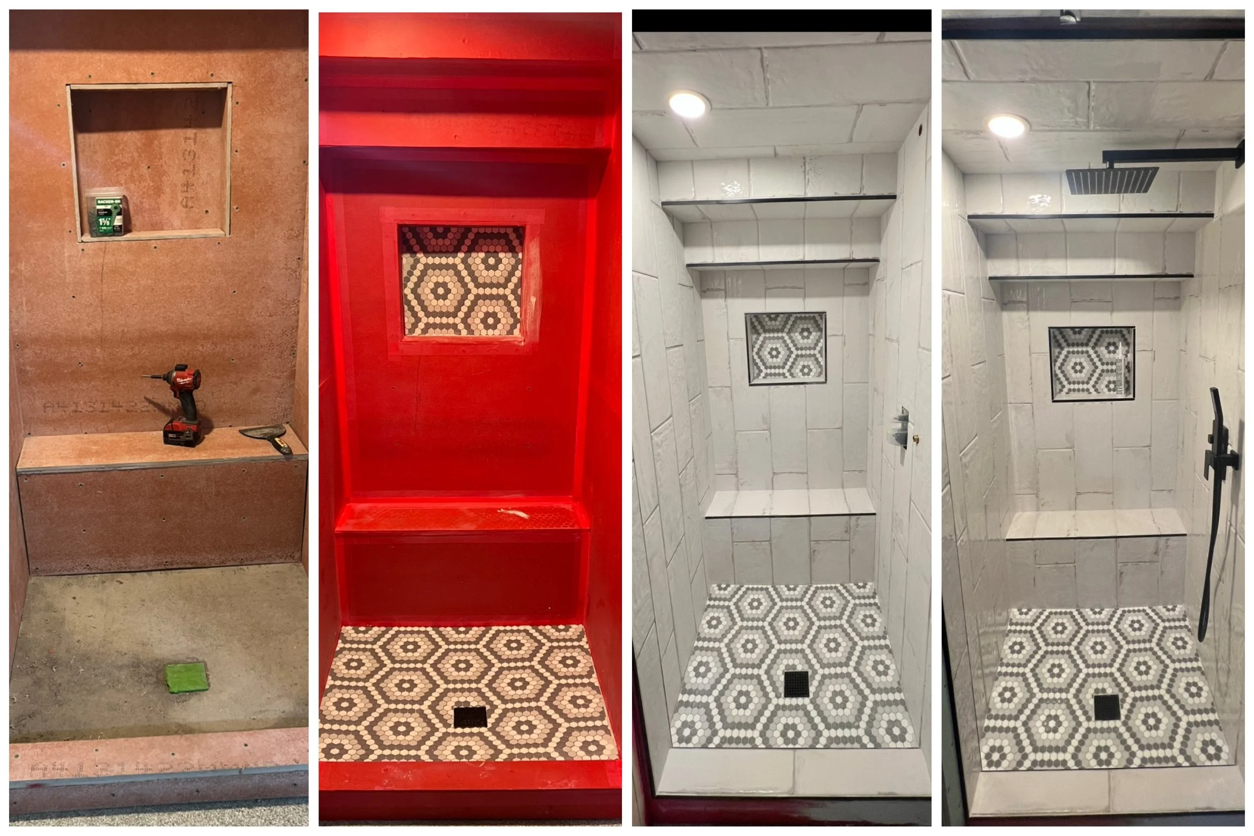 Under Stairs Shower Addition -- Dayton, OH