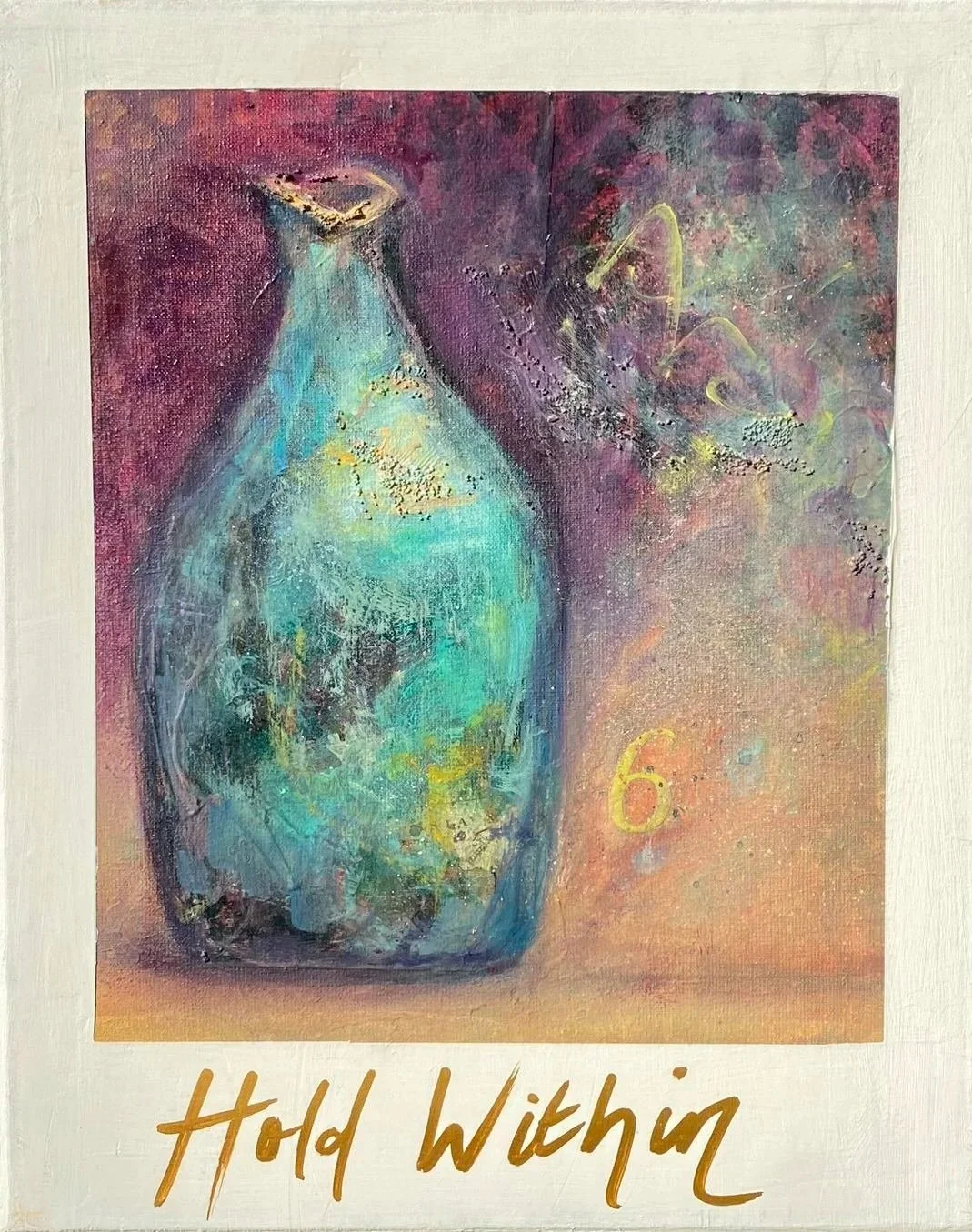 vessel pottery artwork  mixed media and oil painting skeleton key artwork product commissions