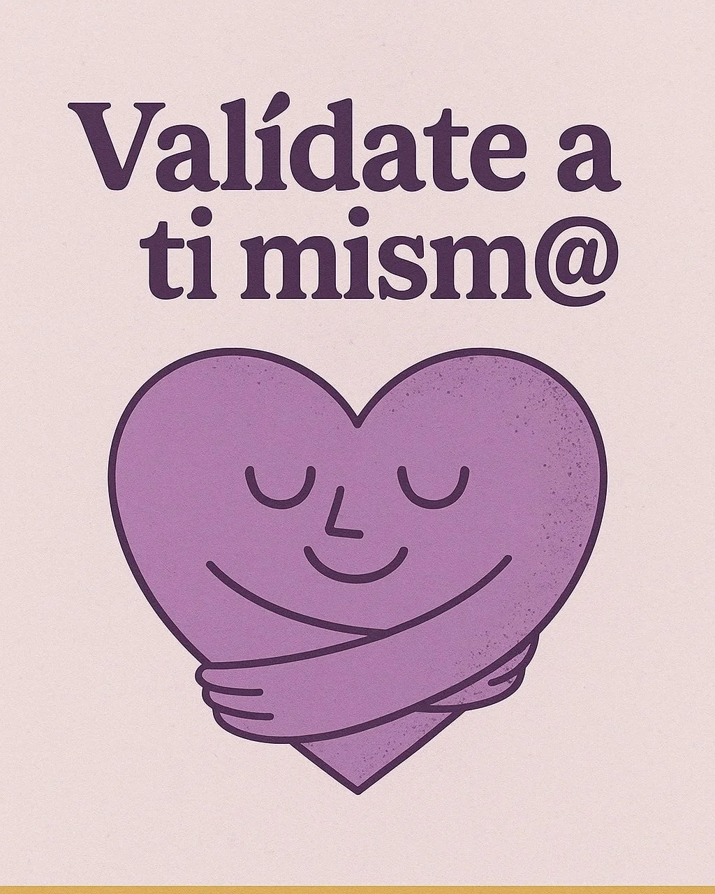 A veces no necesitas que alguien m&aacute;s te diga que est&aacute;s haciendo las cosas bien.
Solo reconocer que sigues intentando, que sigues de pie, que sigues aqu&iacute;.

Validarte a ti mism@ es darte cr&eacute;dito por todo lo que nadie ve:
🌿 