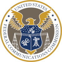 Seal of the Federal Communications Commission with an eagle, shield, and flag symbols