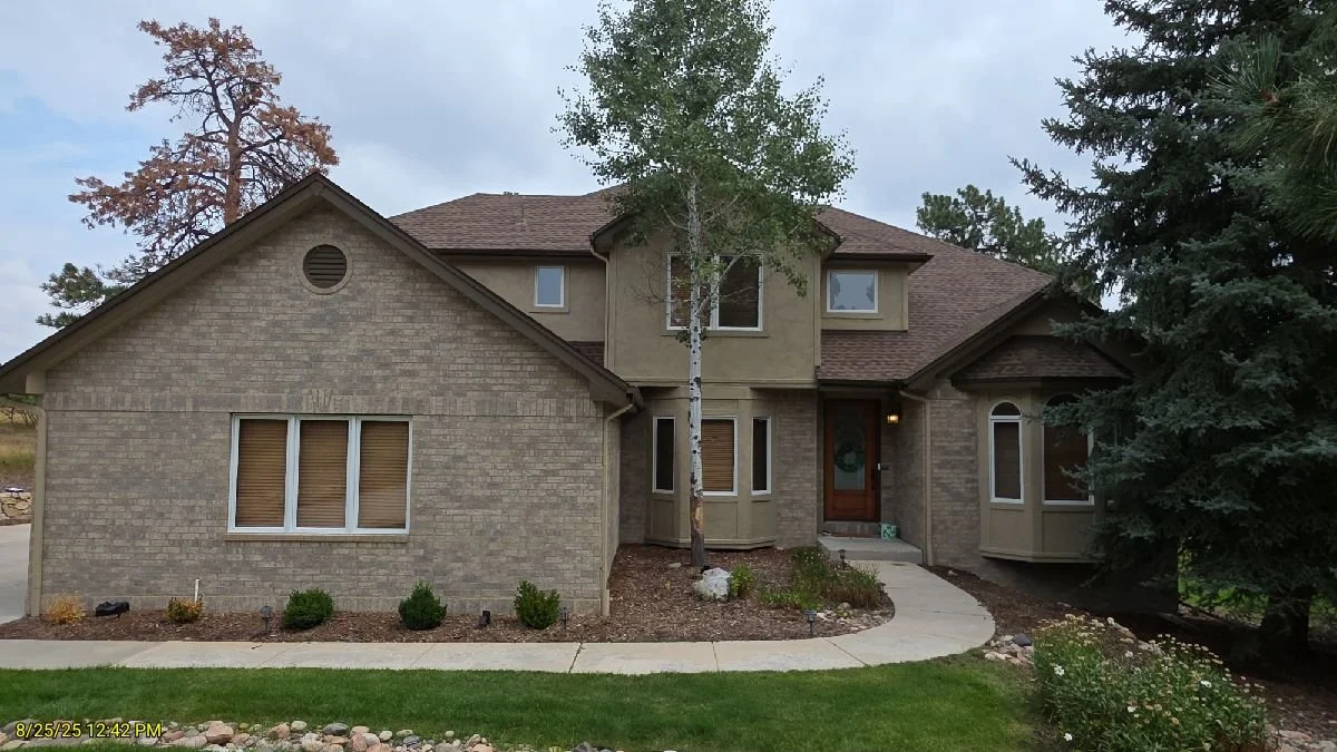 New roof installation and seamless gutter system on Castle Rock Colorado home by Averra Exteriors