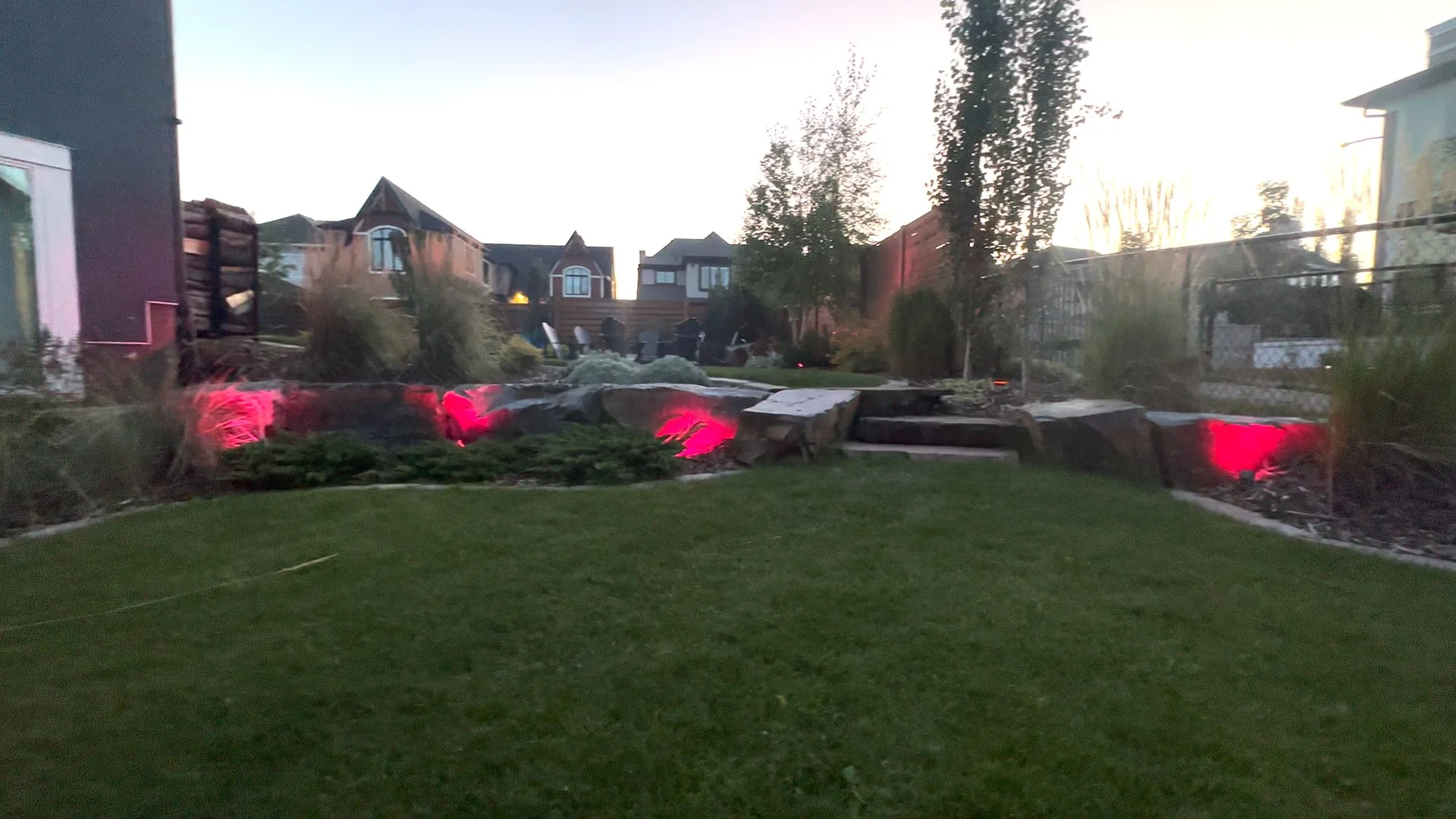 Permanent lighting, JellyFish and WATTS , illuminated by LED lighting along the edges of the roof, soffits and walls in the Denver Colorado area