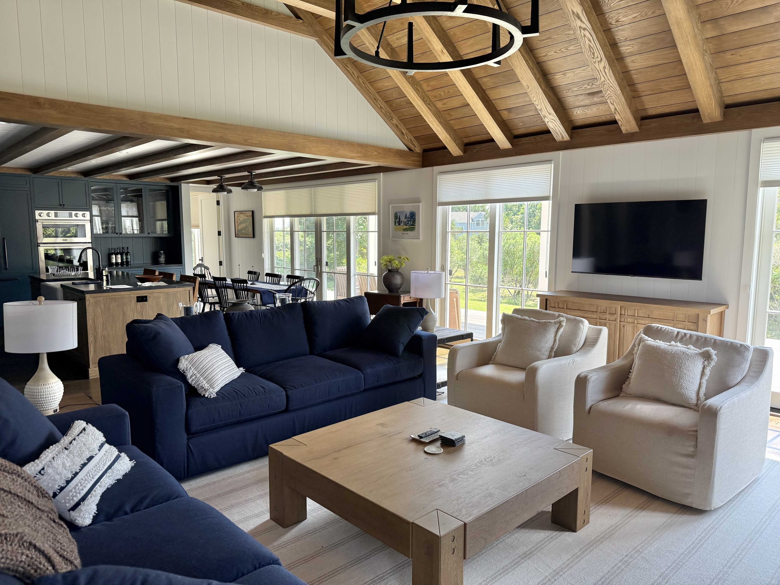 Hunter Douglas Duette shades in a house in Suffolk county NY