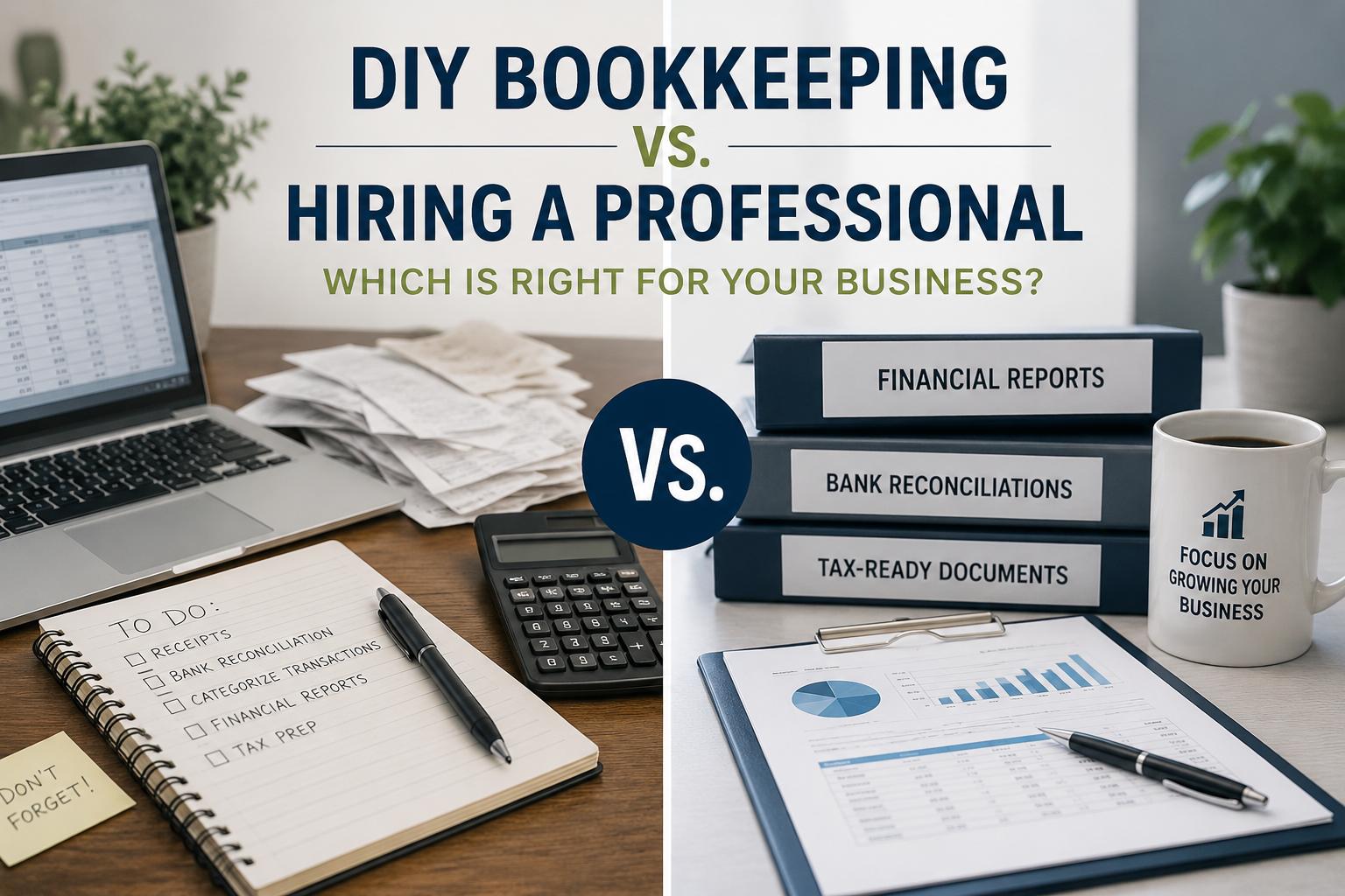 DIY Bookkeeping vs. Hiring a Professional: Which Is Right for Your Business?