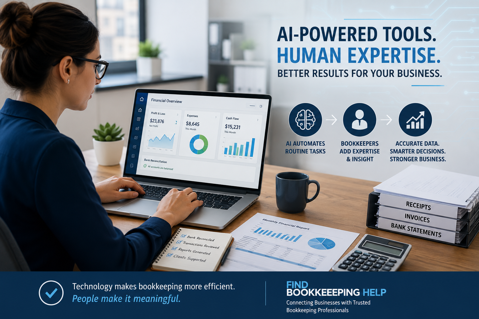 How AI Is Changing Bookkeeping (Without Replacing Your Bookkeeper)