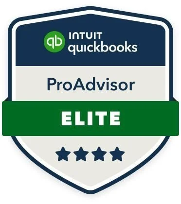 Badge for Intuit QuickBooks ProAdvisor Elite with four stars
