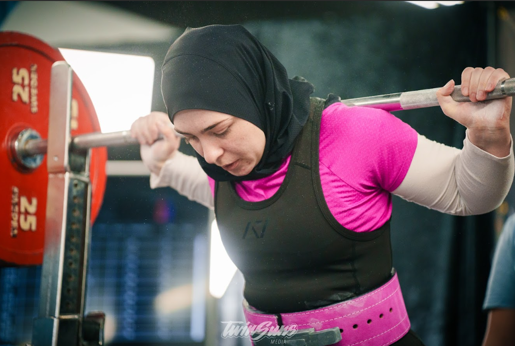 Female Powerlifter Hijabi Muslim