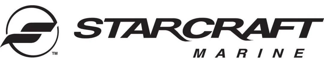 Logo of Starcraft Marine with a stylized circular emblem and bold text.