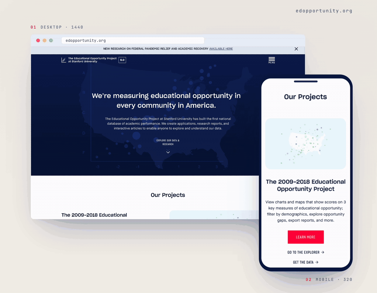 Stanford Opportunity Project - Digital, Information Design · Complex Data Made Legible