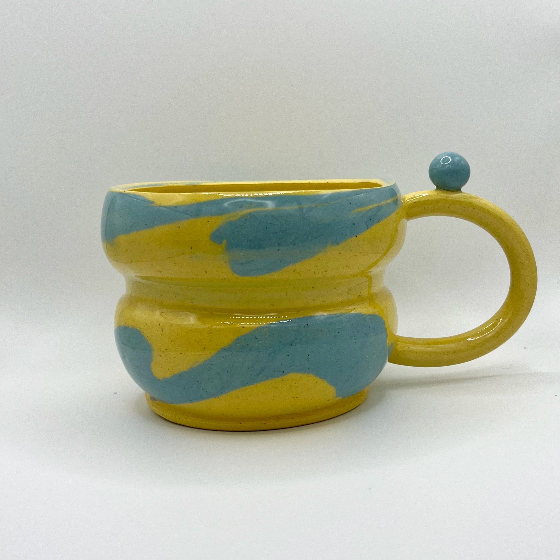 Funky Yellow and Blue Mug