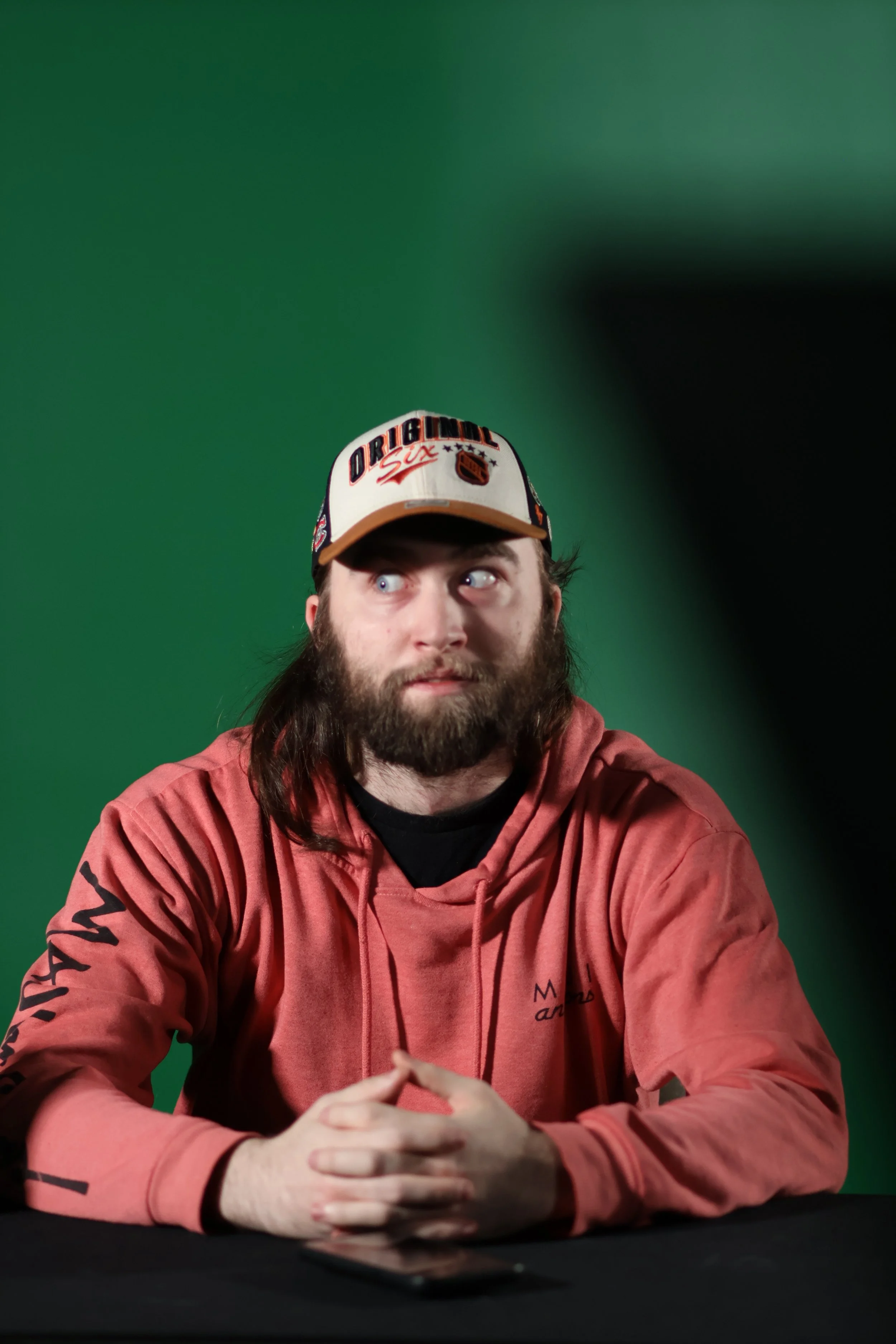 Me making a weird face as I get my picture taken