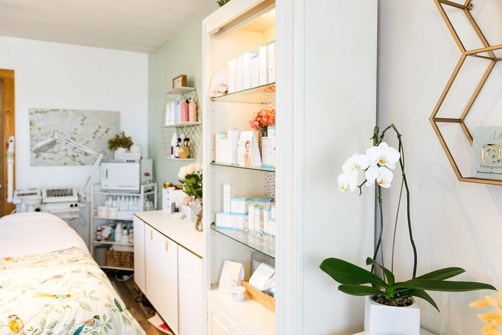 Spa interior at Sage & Honey Spa in Bend, Oregon