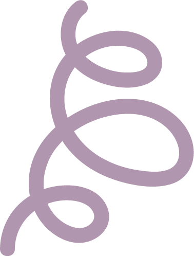 Purple curly line on a black background