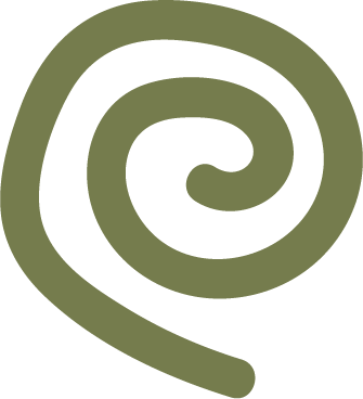 A green spiral pattern on a black background.