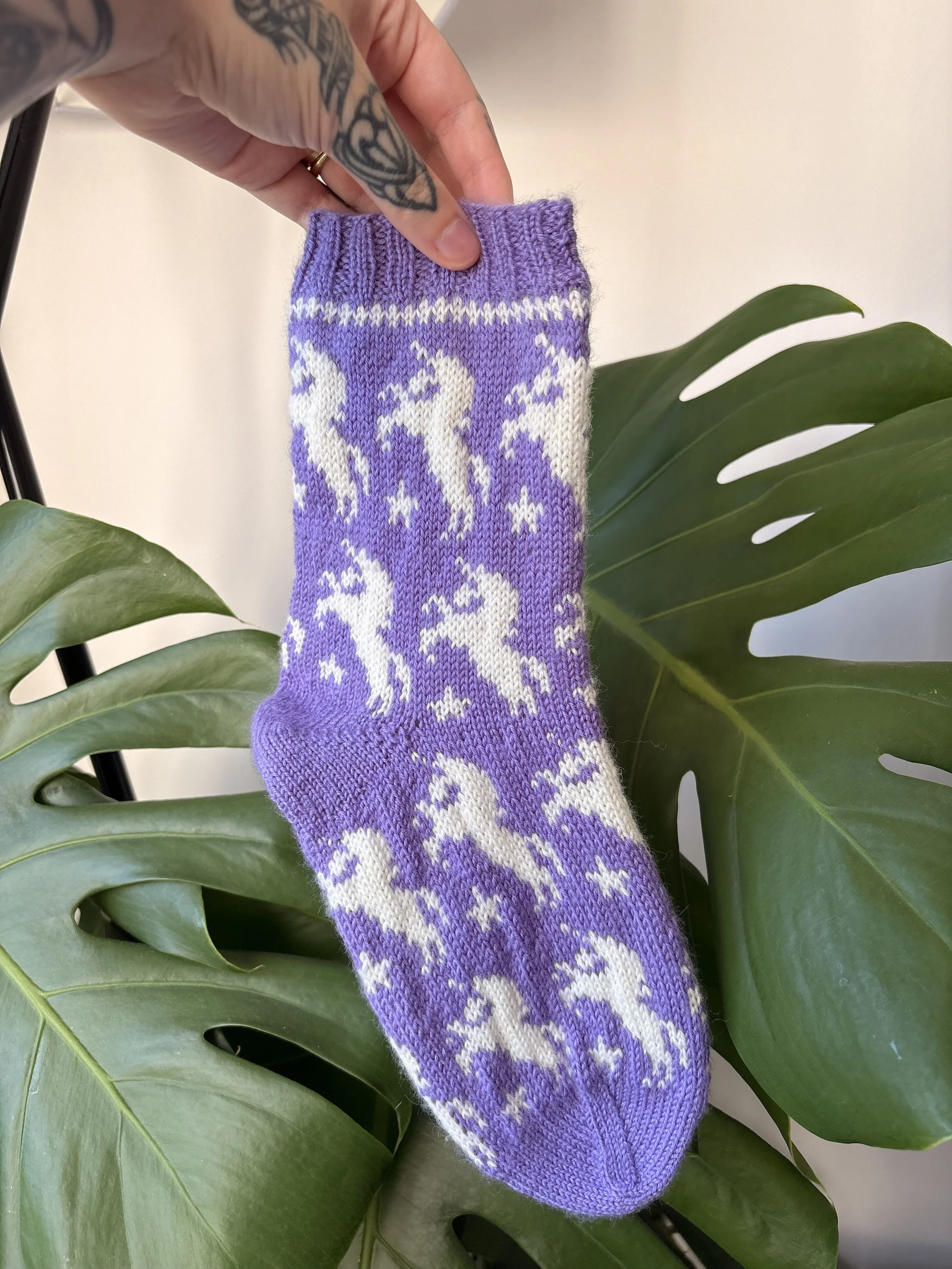 Amalthea Unicorn Socks Pattern