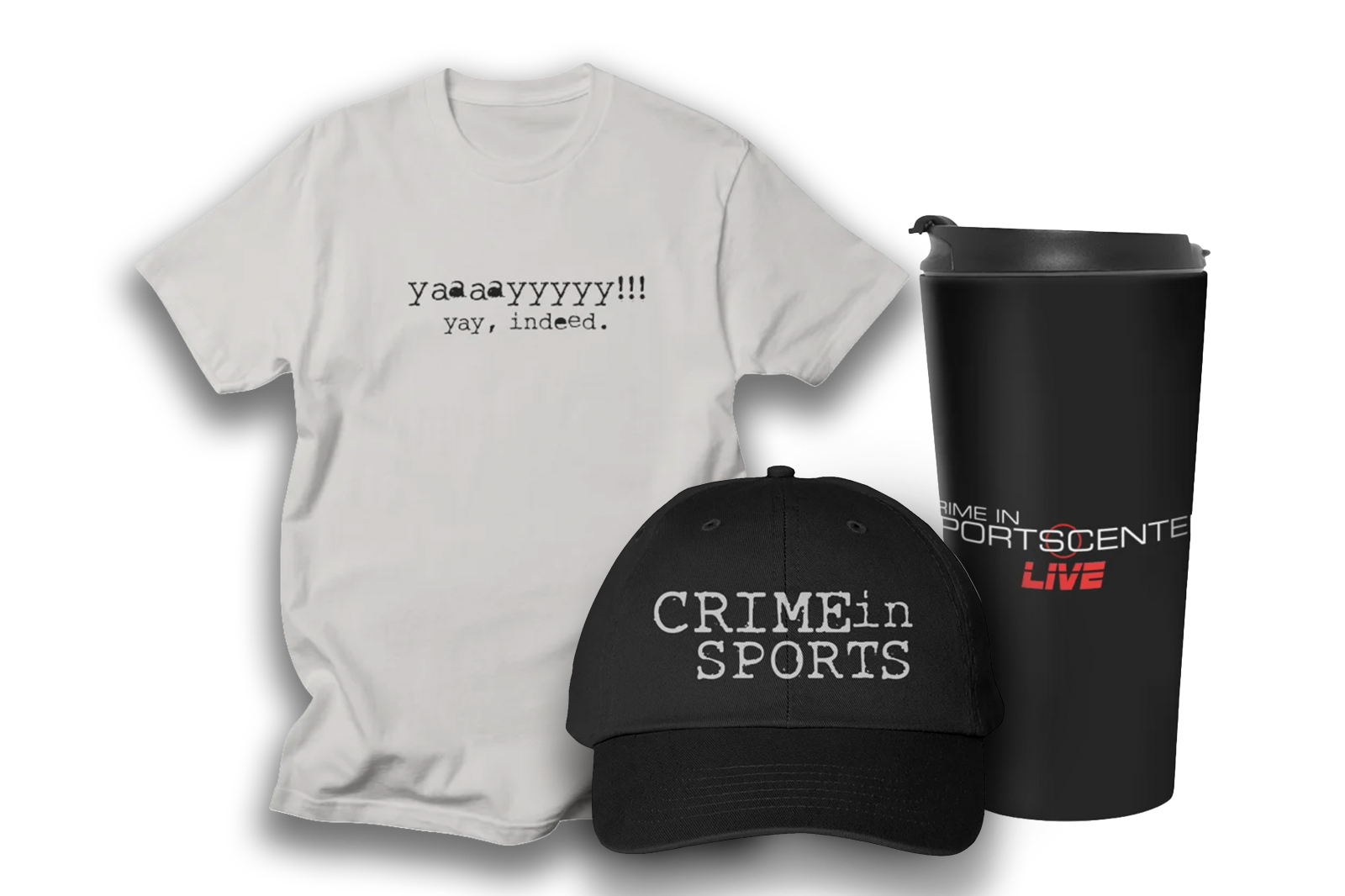 Crime in Sports merchandise mockup